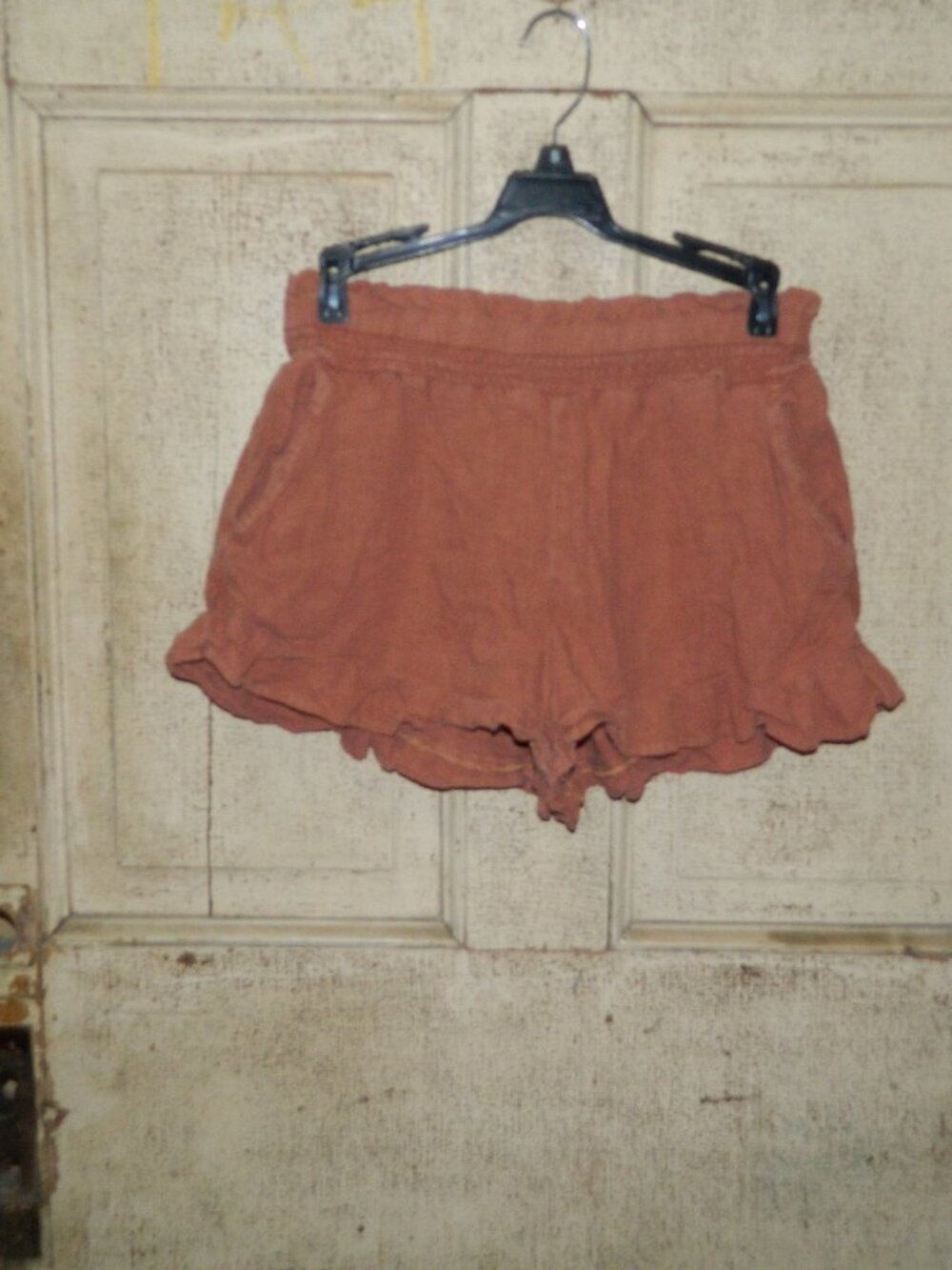 Aerie High Waisted Linen Ruffle Shorts Sz S (CC-22)